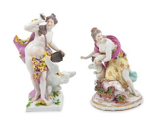 Two Continental Porcelain Figures
Height 10 inches.