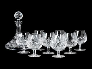 A Waterford Decanter and Snifter Set
Height of snifter 5 3/8 inches.