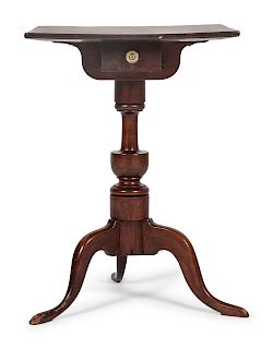 An American Hepplewhite Mahogany Candle Stand
Height 25 inches.