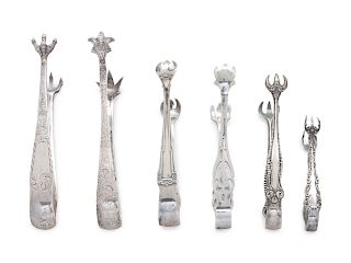 A Group of Eleven American Sugar and Ice Tongs
Various Makers
including one English example, 12 items total.