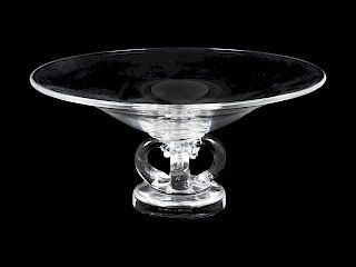 A Steuben Glass Compote
Height 4 3/4 x diameter 10 inches.