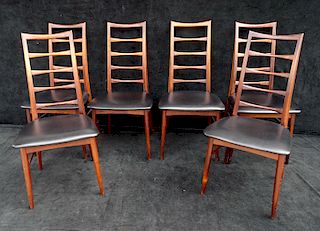 SET 6 NIELS KOEFED ROSEWOOD DINING CHAIRS