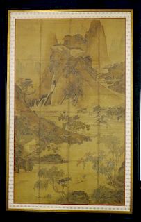 LARGE ANTIQUE CHINESE PAINTING 