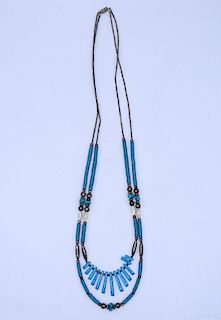 TURQUOISE & SILVER NECKLACE