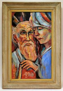 John Shayn Expressionist Romantic Couple Painting