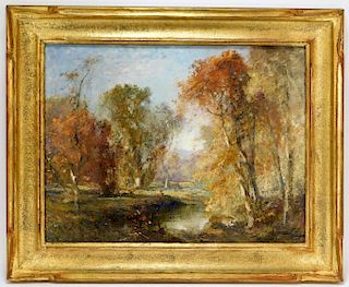 Douglas Arthur Teed Autumn Landscape O/C Painting