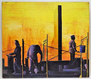 Joan Milman Modern Industrial Urban Painting
