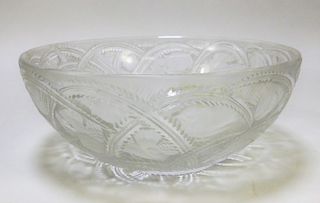 Lalique France Coupe Pinsons Art Glass Bird Bowl
