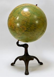 Philips 12" Terrestrial Globe on Cast Metal Stand