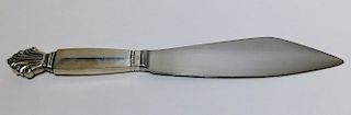 Georg Jensen Sterling Silver Acorn Cake Knife