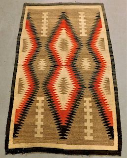 Navajo Native American Geometric Woven Carpet Rug