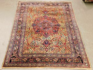 LG Antique Persian Floral Tendril Carpet Rug