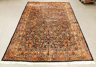 LG Antique Persian Floral Field Carpet Rug