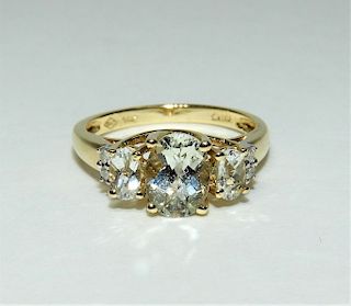 14K White Gold & Zirconia Lady's Engagement Ring