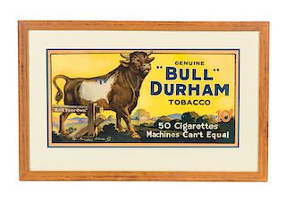 Bull Durham Tobacco 50 Cigarettes Sign 