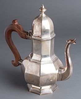 Portuguese Sterling Silver Teapot / Coffee Pot