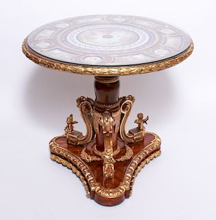 Napoleon III Style Porcelain & Bronze Guéridon