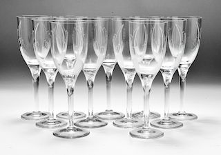 Lalique Crystal Angel Champagne Flutes, 11