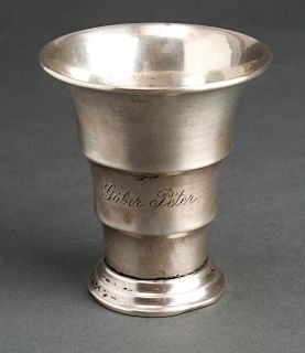 Judaica Hungarian Silver Kiddush Cup