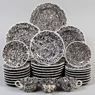Extensive Pascale Mestre Black and White Aptware Dinner Service