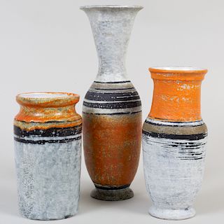 Three Gorka Livia Pottery Vases