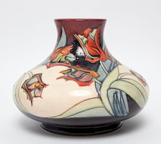 Moorcroft Pottery "Red Tulip" Vase, Marked