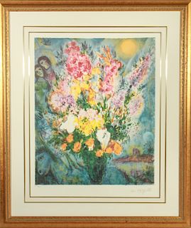 Marc Chagall "Bouquet des Fleurs" Offset Litho