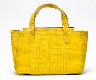 Lai Italian Vintage Crocodile Leather Handbag