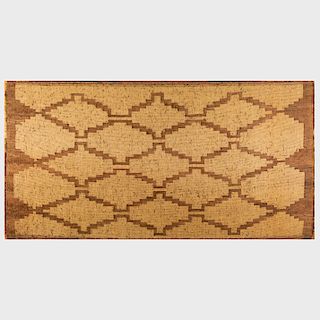 Tuareg Woven Reed and Leather Carpet