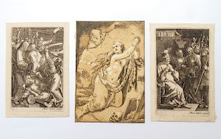 Early Etchings incl. Marco Sadeler, Group of 3