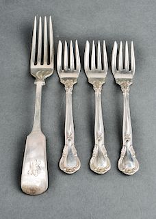Gorham Sterling Silver Forks, 4 Pieces