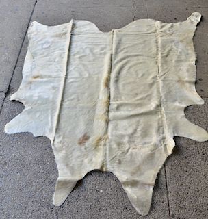 Beige Spotted Cow Hide Rug 6' 10" x 8' 5"