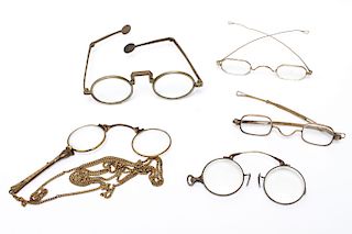 Antique Eyewear, Steampunk, 18th-19th C., 5 Pcs