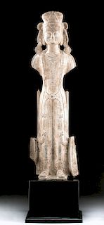 Exceptional / Tall Chinese Wei Dynasty Stone Guanyin