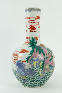 A Late Qing 'Bixie' Bottle Vase.