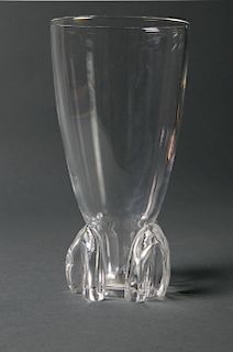 Signed Steuben Crystal Vase
