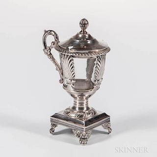 French .950 Silver Condiment Pot