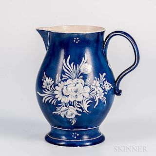 Staffordshire Salt-glazed Stoneware Littler's Blue Jug