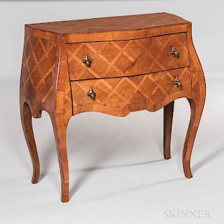 Diminutive Marquetry Bombe Commode