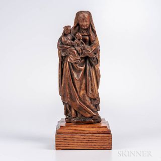 Sculpture of St. Anne with the Virgin Mary and Christ