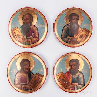 Four Russian Icons Depicting the Evangelists