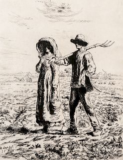 After Jean-François Millet (French, 1814-1875)    Le Départ pour le Travail