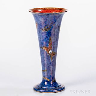 Wedgwood Hummingbird Lustre Trumpet Vase
