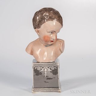 Silver Lustre Bust of a Child