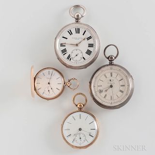 Four 19th and 20th Century Key-wind Watches