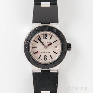 Bulgari "Diagono" AL 38 TA Lady's Aluminum Automatic Wristwatch