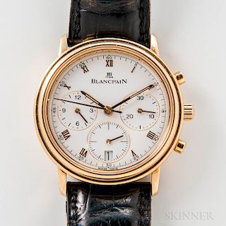 Blancpain 18kt Gold "Villeret" Chronograph Wristwatch