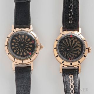 Two Ernest Borel "Kaleidoscope" Wristwatches