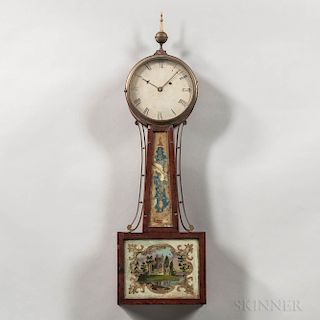 New England Patent Timepiece or "Banjo" Clock