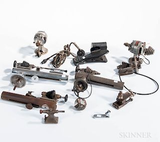 Collection of Watchmaker's Lathes and Lathe Accessories